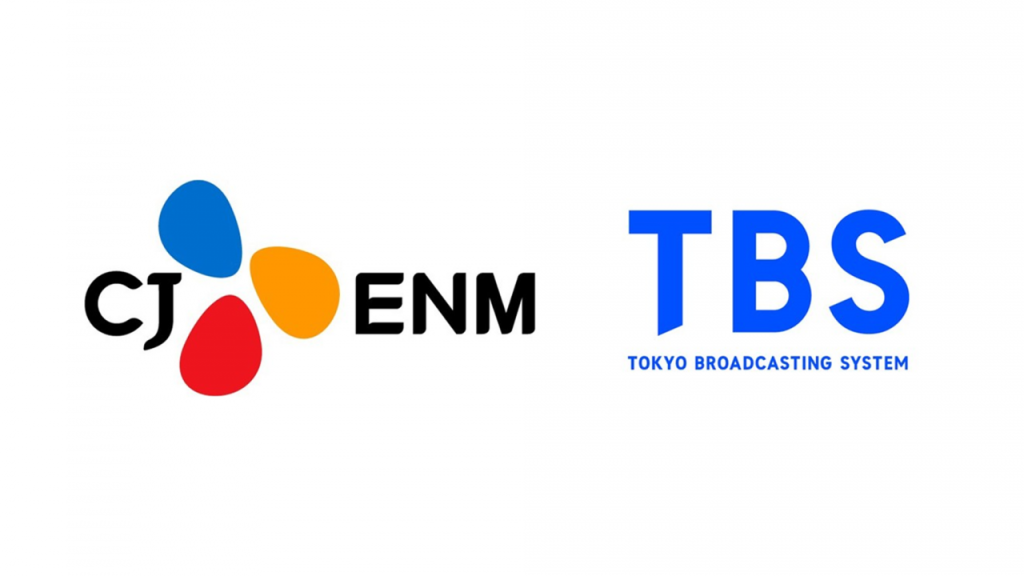 CJ ENM logo and TBS Logo