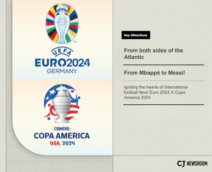 Key Attractions: 
From both sides of the Atlantic
From Mbappé to Messi!

Igniting the hearts of international football fans! Euro 2024 X Copa America 2024