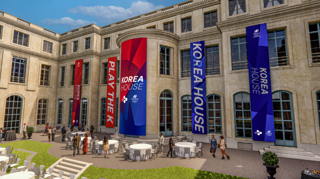 Image of how the Korea House’s interior garden would look like during the Paris Olympics