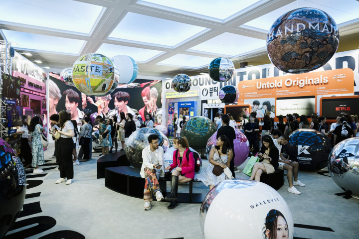 A variety of K-content was available at the CJ Group Hall
