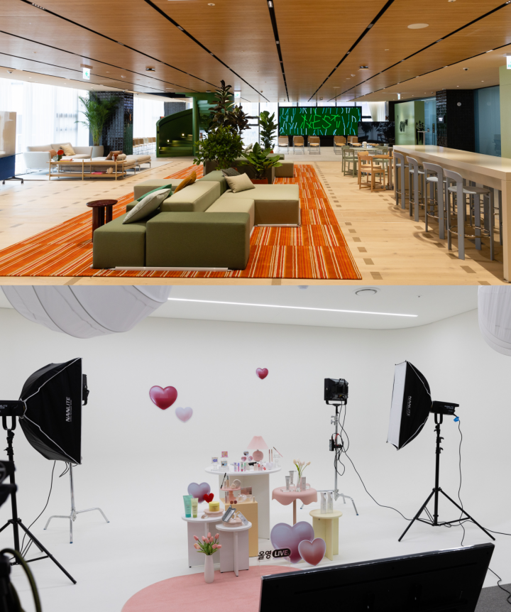 The Network Space and Connect Studio centers at Olive Young N Seongsu.
