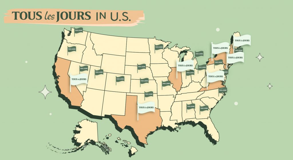 TOUS les JOURS locations in the U.S.