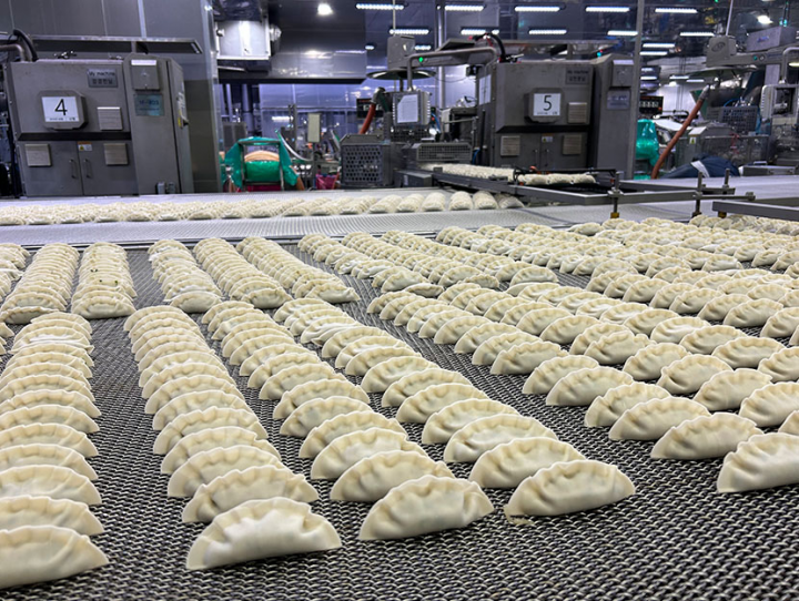 bibigo mandu production at a CJ facility in Incheon
