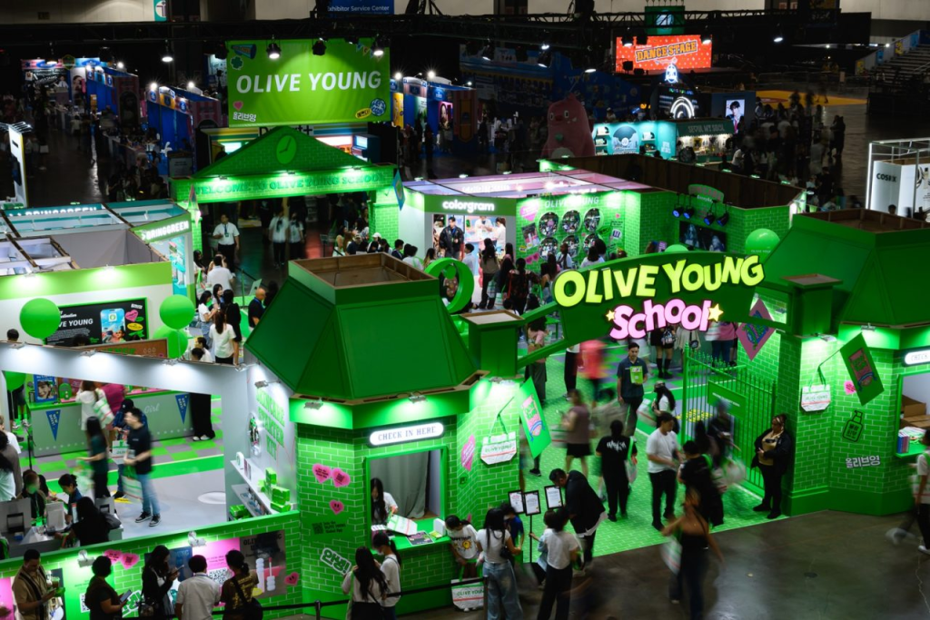 Olive Young booth in KCON LA 2025