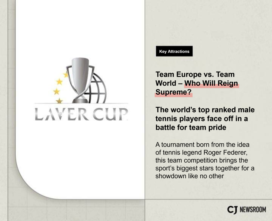 2025 Laver Cup promo poster displaying the tournament logo. 
