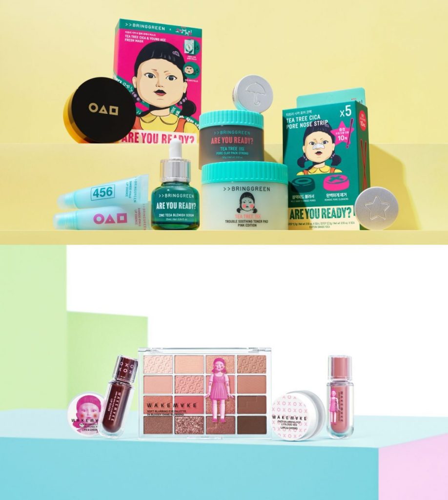 Cj Olive Young Representative Image Of Collaboration Edition With Squid Game Released By K Beauty Brands Bringgreen And Wakemake 