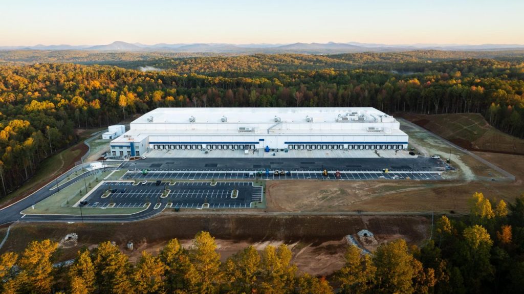 image of CJ Logistics' new cold storage warehouse in Georgia