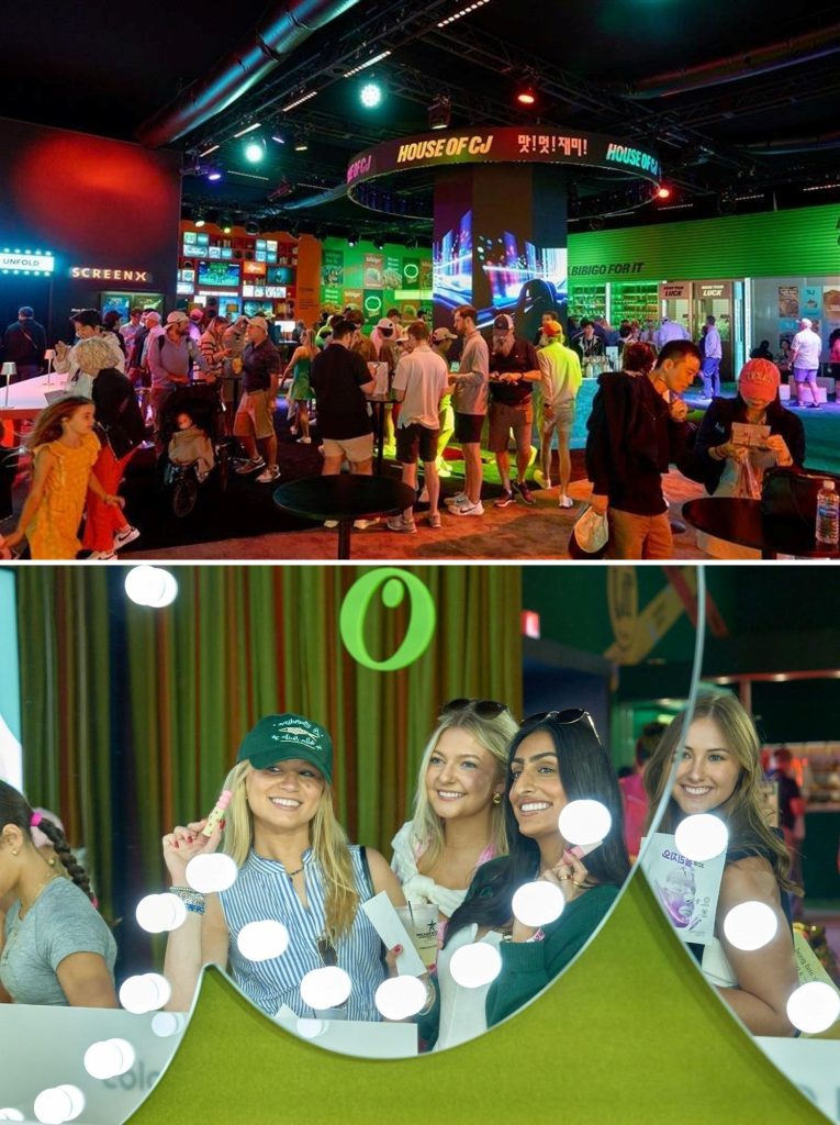 Visitors enjoying K-culture at the HOUSE OF CJ in May