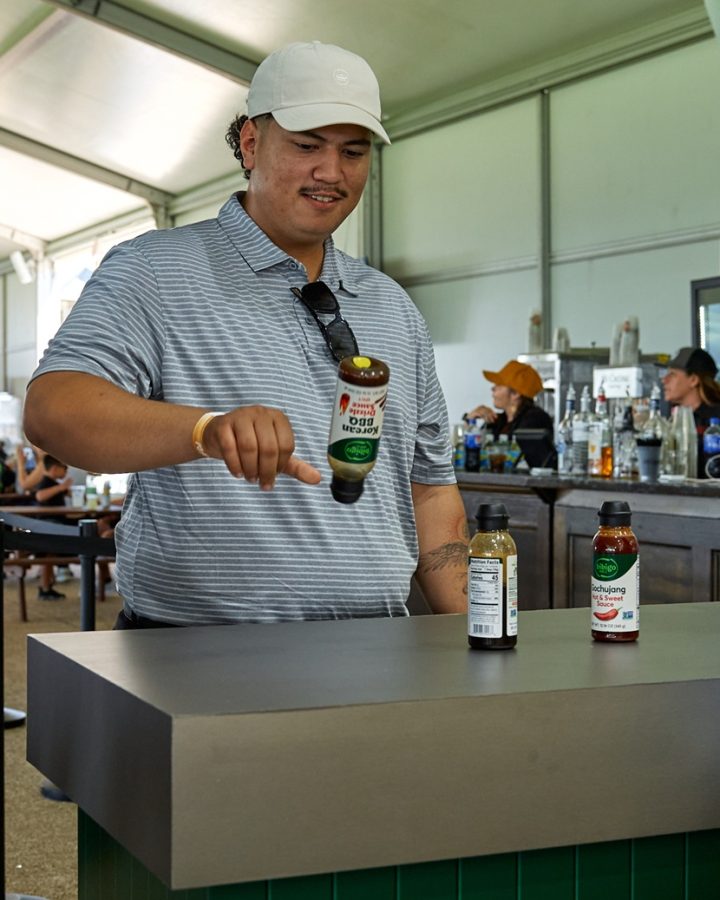 Visitors enjoy the bibigo booth at THE CJ CUP Byron Nelson.