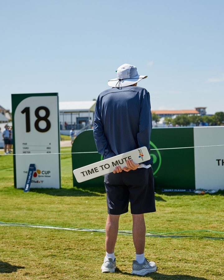 A spectator watches players during THE CJ CUP Byron Nelson.