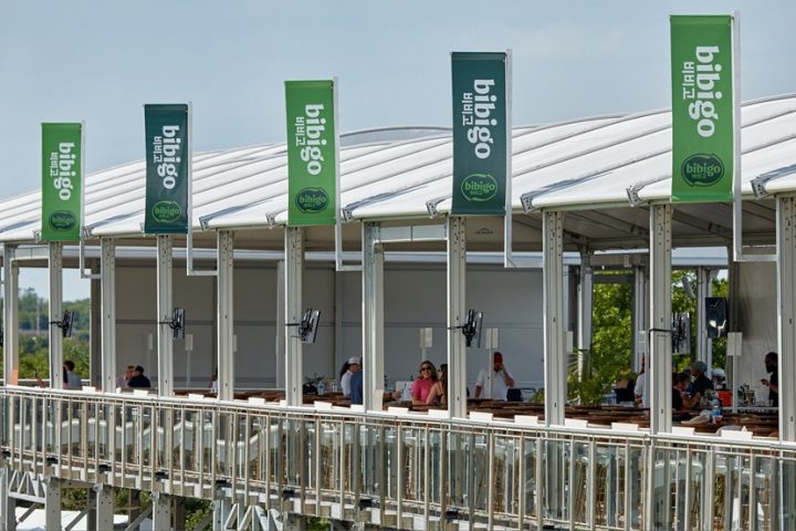 Visitors gather at the bibigo concession stand during THE CJ CUP Byron Nelson.