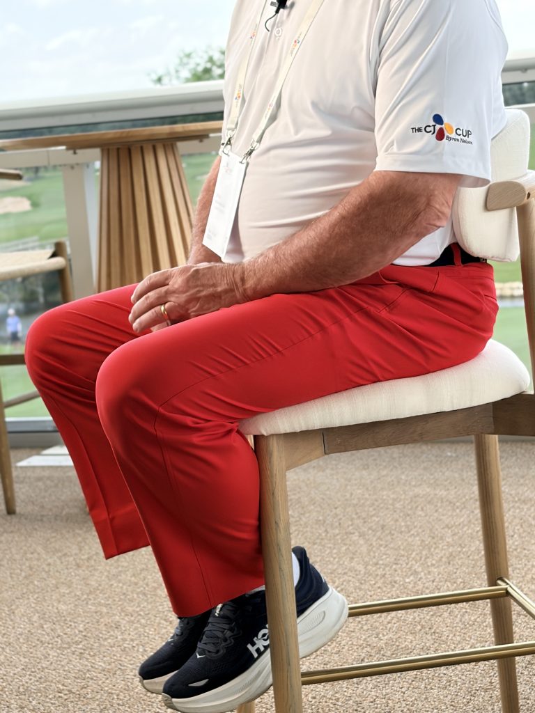 The signature red pants worn by Salesmanship Club of Dallas members symbolize the organization’s long-standing tradition and community mission.