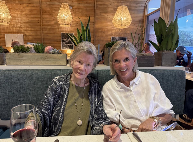 Steve Wheeler Van Amburgh’s 98-year-old mother, a longtime supporter of the Salesmanship Club of Dallas, poses with Steve’s wife during THE CJ CUP Byron Nelson tournament week.