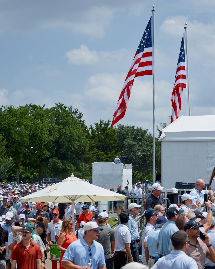 Spectators enjoy the atmosphere at THE CJ CUP Byron Nelson under the Texas sun.