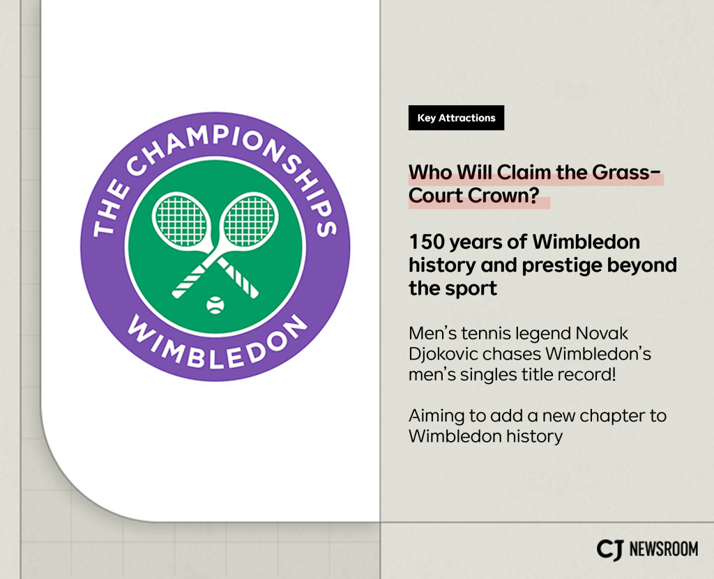 “Wimbledon Championships 2026”: The historic Grand Slam tournament airs live on tvN SPORTS from June 29.