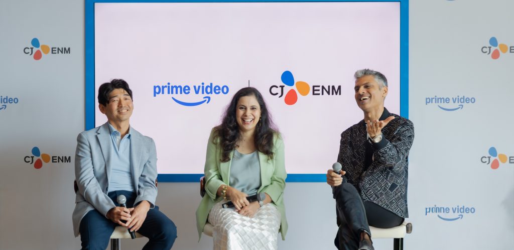 Executives from CJ ENM and Prime Video India discuss their strategic content partnership at a joint event.