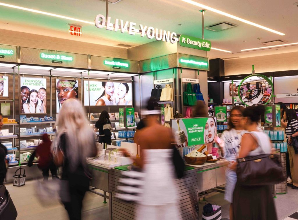 Shoppers explore OLIVE YOUNG’s K-Beauty Edit featuring curated Korean skincare at Sephora.
