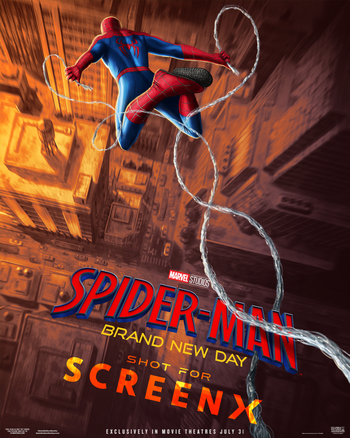 Poster promoting special-format screenings of “Spider-Man: Brand New Day”